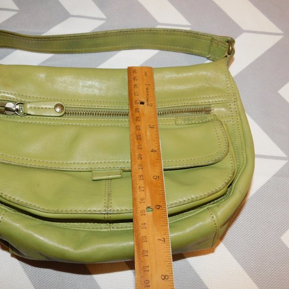 Fossil Leather Green Shoulder Bag Purse - Picture 10 of 11